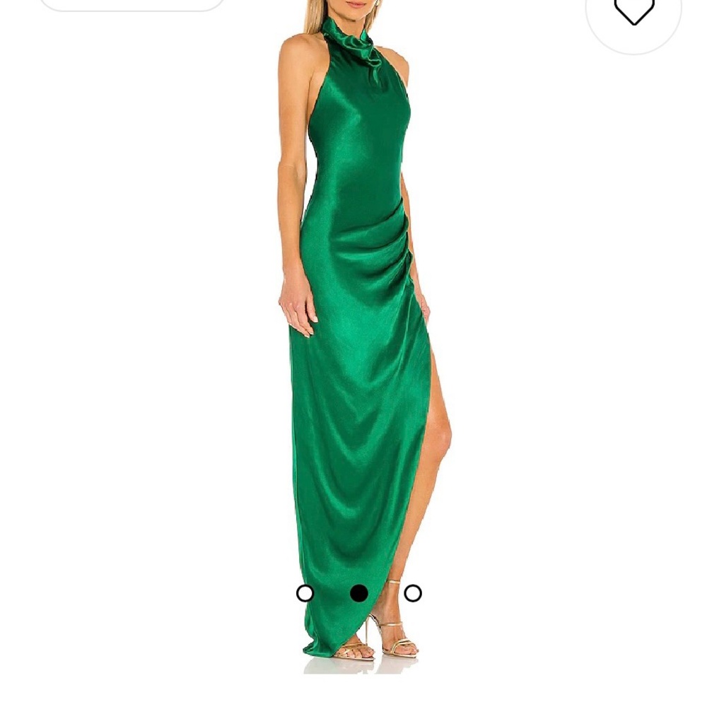 Flawed NWOT Amanda Uprichard X REVOLVE Samba Gown in Dark Green XS
